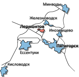 От минвод до железноводска. Карта курортов кавказских Минеральных вод. Карта Кисловодск Пятигорск Ессентуки Железноводск. Карта Минеральные воды Пятигорск Кисловодск Ессентуки. Карта мин воды Ессентуки Пятигорск Кисловодск.